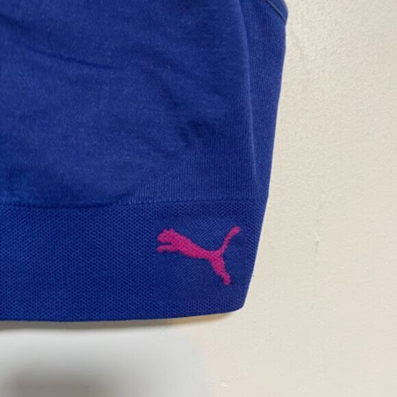 Puma Women's Blue Sports Bra Size M - Picture 3 of 5